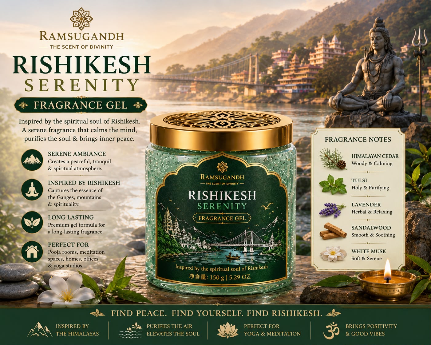 Ramsugandh Rishikesh Serenity Fragrance Gel