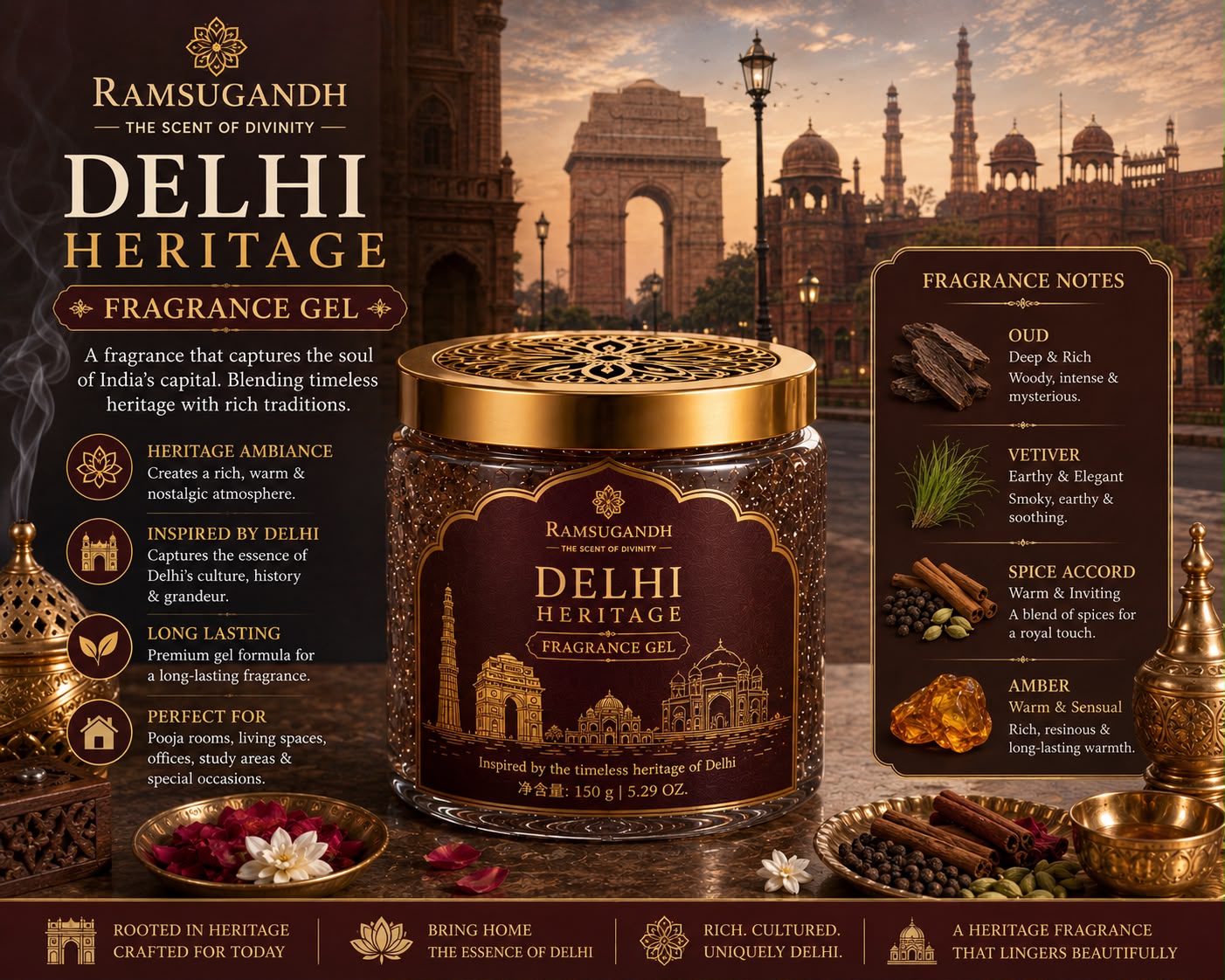 RamSugandh Delhi Heritage Fragrance Gel – 150g